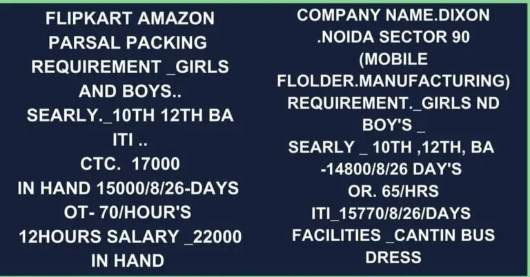 Dixon & Ecom Ltd Campus Placement 2024