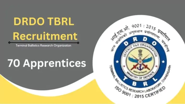 DRDO TBRL Recruitment 2024