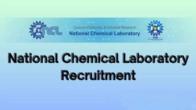 National Chemical Laboratory Apprentice Recruitment 2024